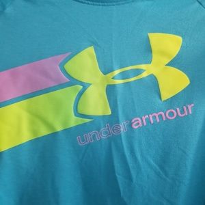 Under armour blue workout top size youth Lg